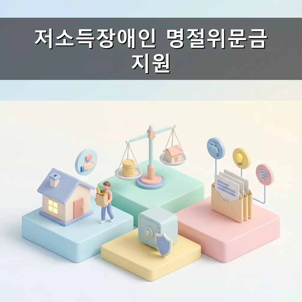 저소득장애인 명절위문금 지원 신청 방법 및 혜택 안내 총정리