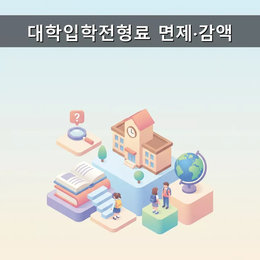 경제적 어려움 극복 대학 입학전형료 면제 감액 정책 완벽 분석