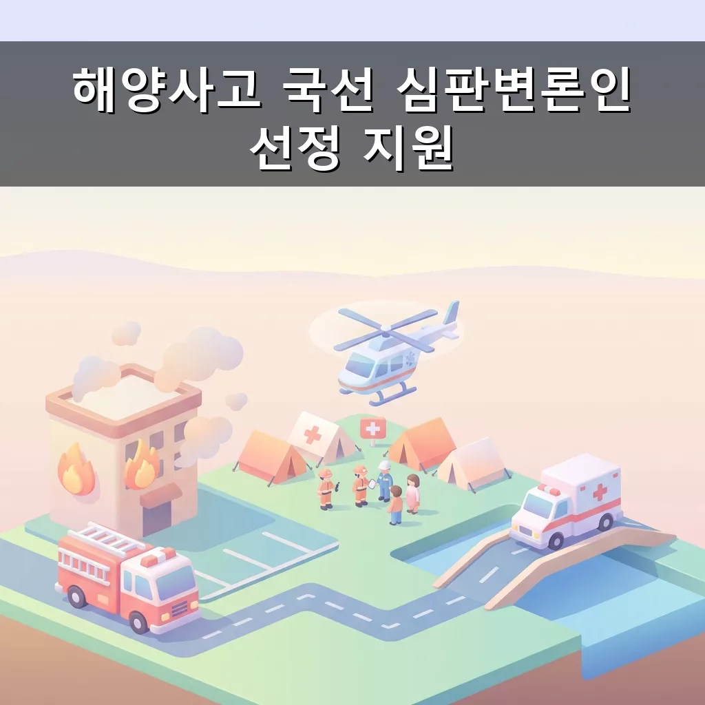 해양사고 국선 심판변론인 지원 사회적 약자를 위한 해양 법률 도우미