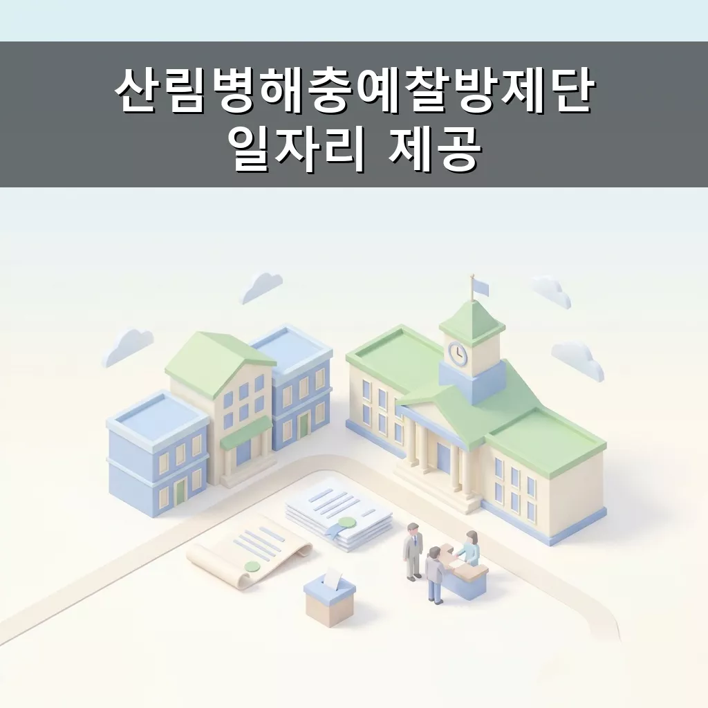 산림병해충예찰방제단 일자리 2026년 모집 공고 신청 자격 방법 혜택 총정리