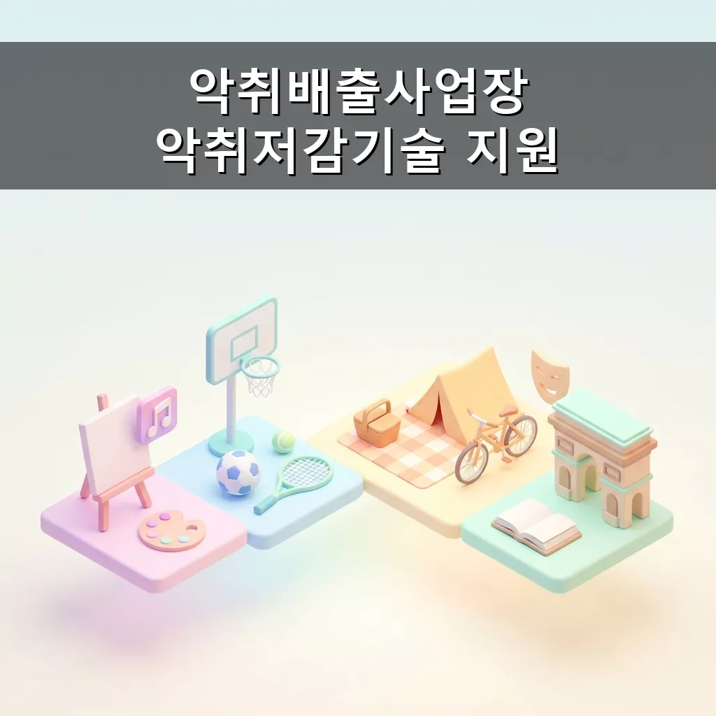 중소기업 악취 고민 해결 악취 저감 기술 정부 지원 사업 활용법