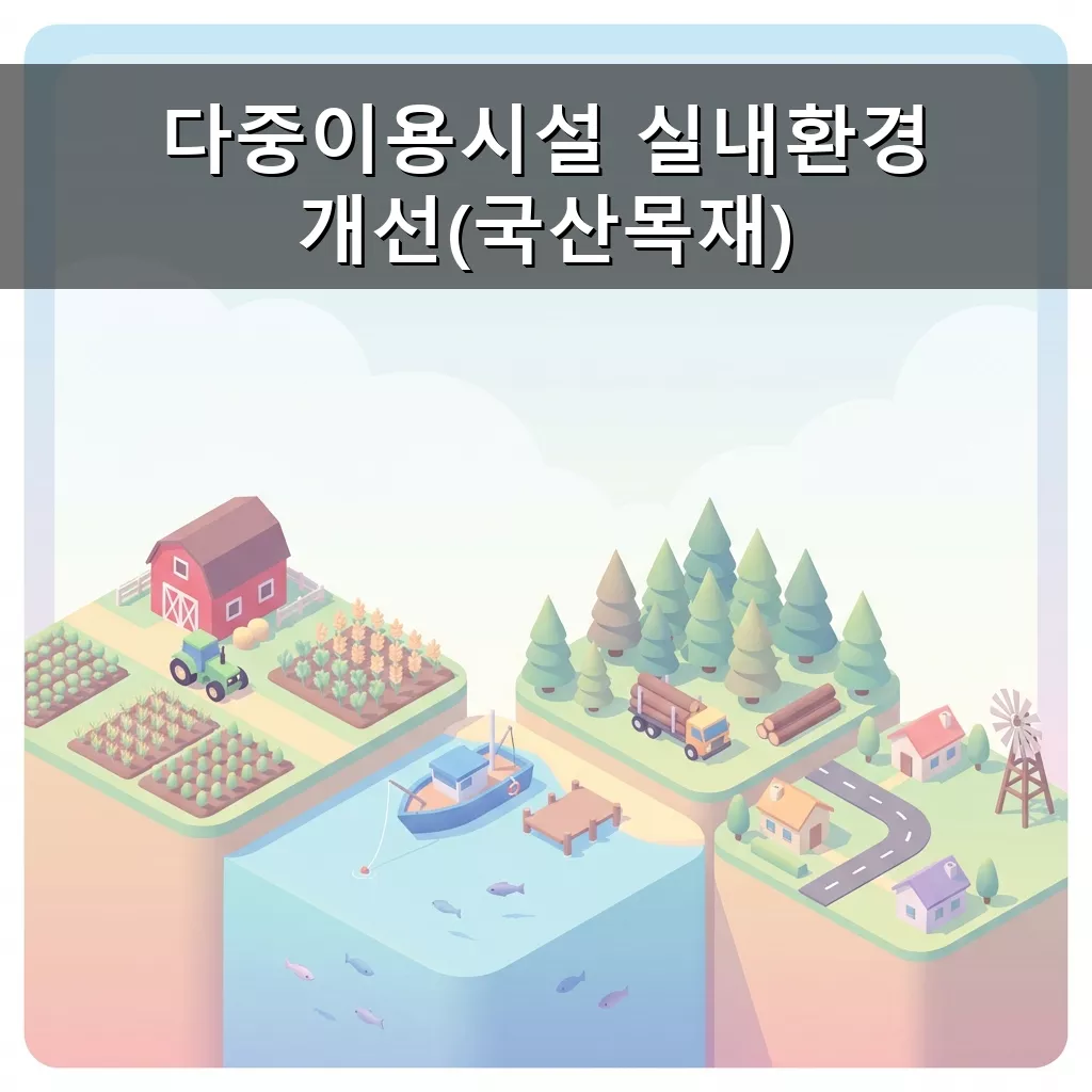 노후 다중이용시설 국산목재로 실내환경 개선 신청하세요