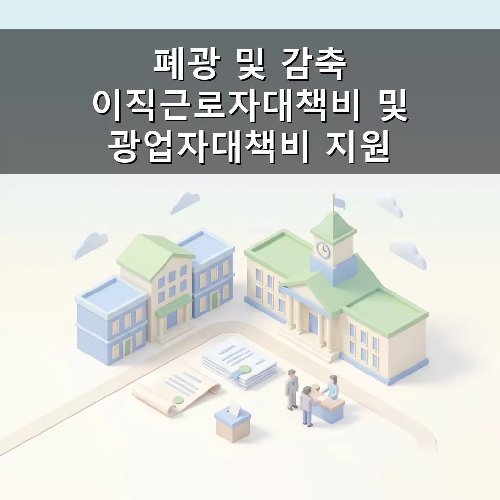 폐광지역 이직 근로자 및 광업자 지원금 생활 안정 정책