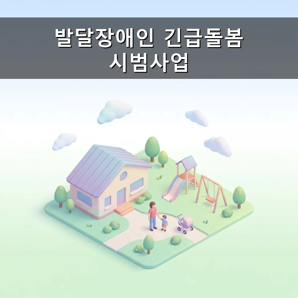 발달장애인 긴급돌봄 시범사업 24시간 지원 가이드 2026