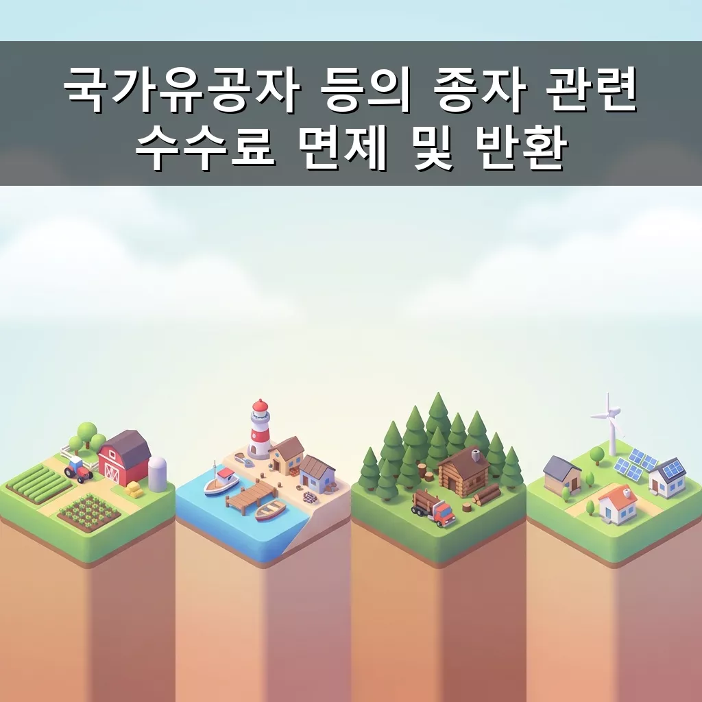 국가유공자 종자 관련 수수료 면제 혜택 총정리 신청 자격 방법 완벽 가이드