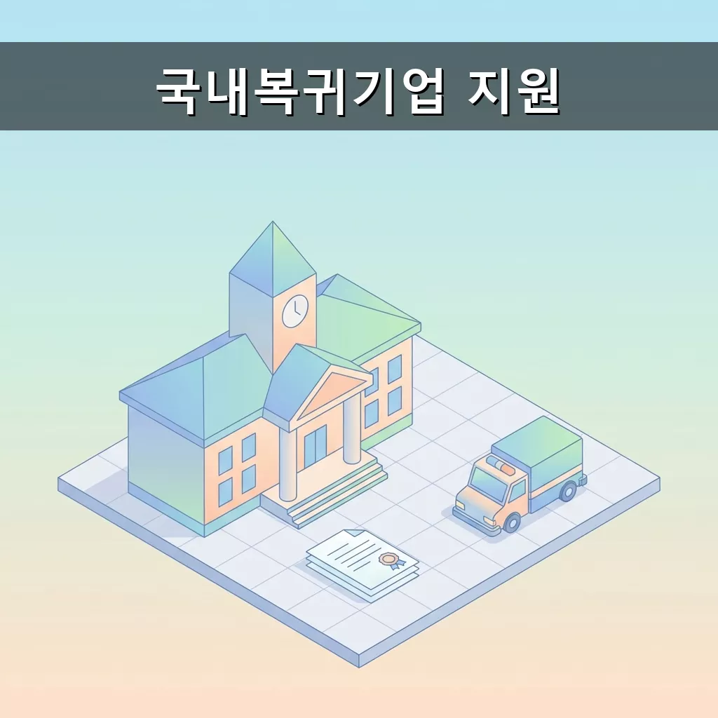 국내복귀기업 지원 신청 방법 및 혜택 안내 총정리