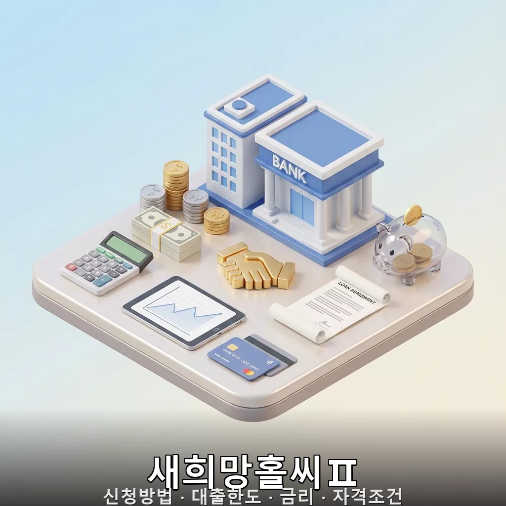 새희망홀씨Ⅱ 신청방법 대출한도 금리 자격조건 총정리
