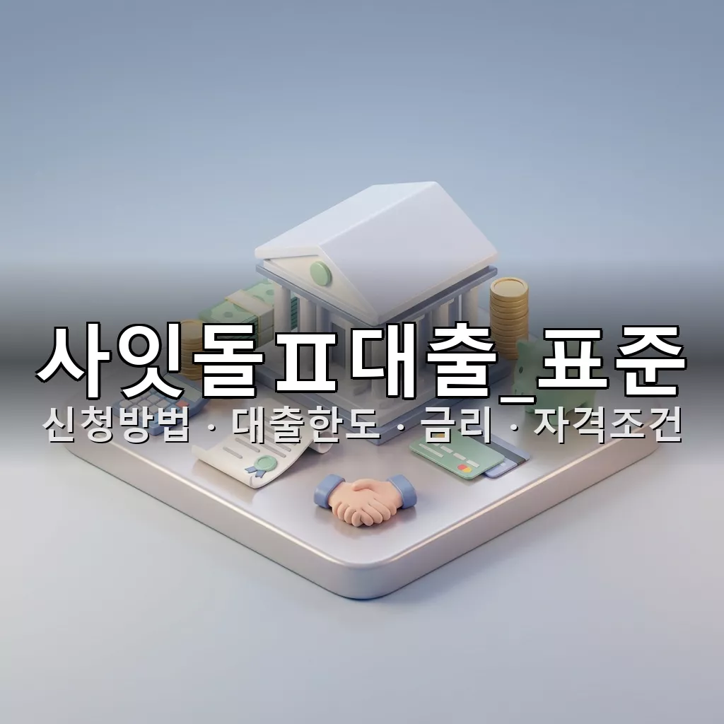 사잇돌Ⅱ대출 표준 신청방법 대출한도 금리 자격조건 총정리