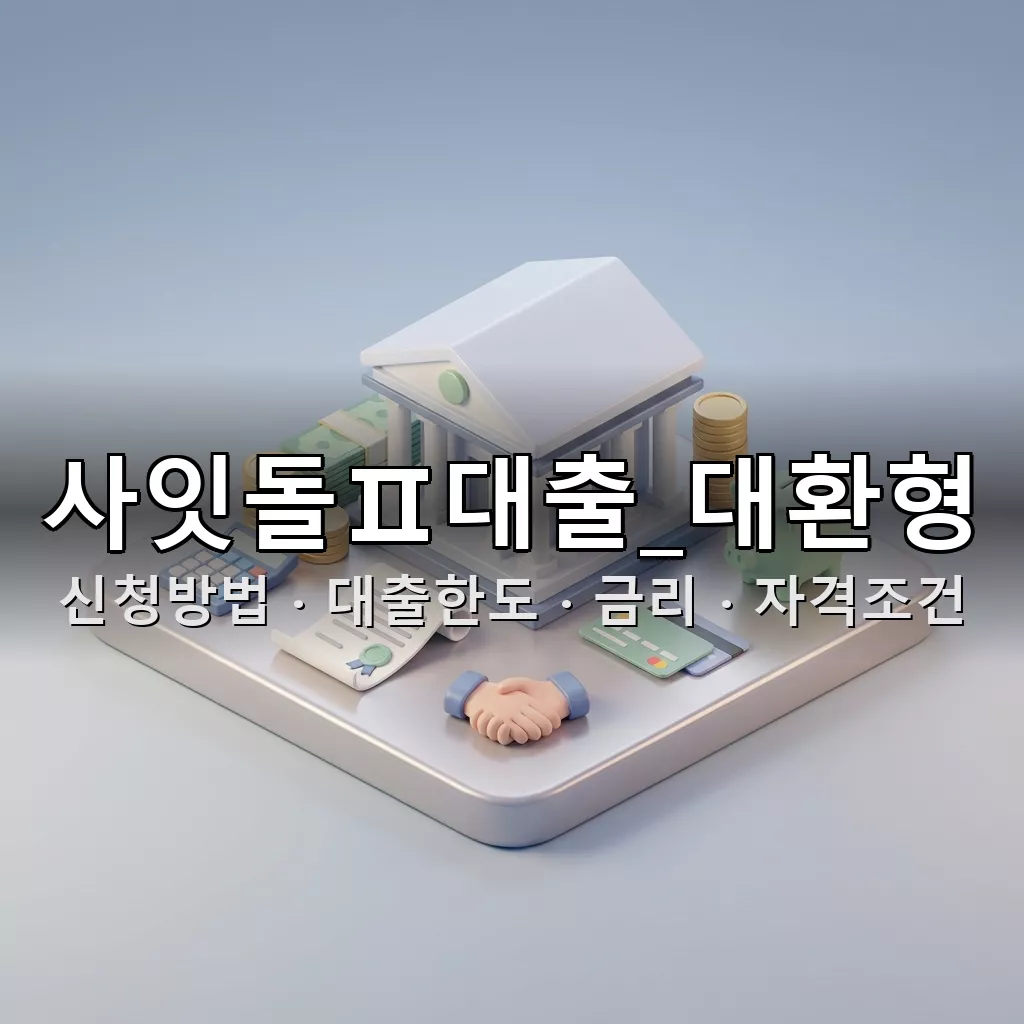 사잇돌Ⅱ대출 대환형 신청방법 대출한도 금리 자격조건 총정리