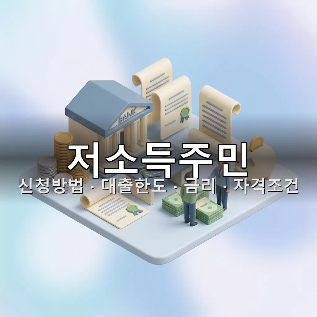 저소득주민 생활안정융자금 대출 (학자금) 신청방법 대출한도 금리 자격조건 총정리