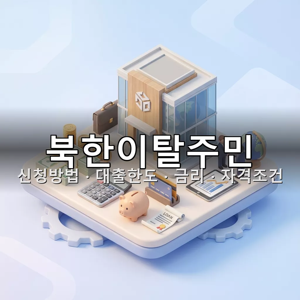 북한이탈주민 특별보증 신청방법 대출한도 금리 자격조건 총정리