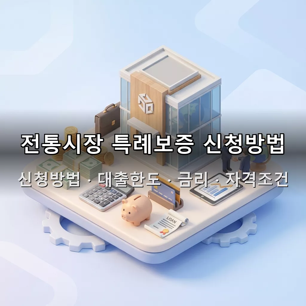 전통시장 특례보증 신청방법 대출한도 금리 자격조건 총정리