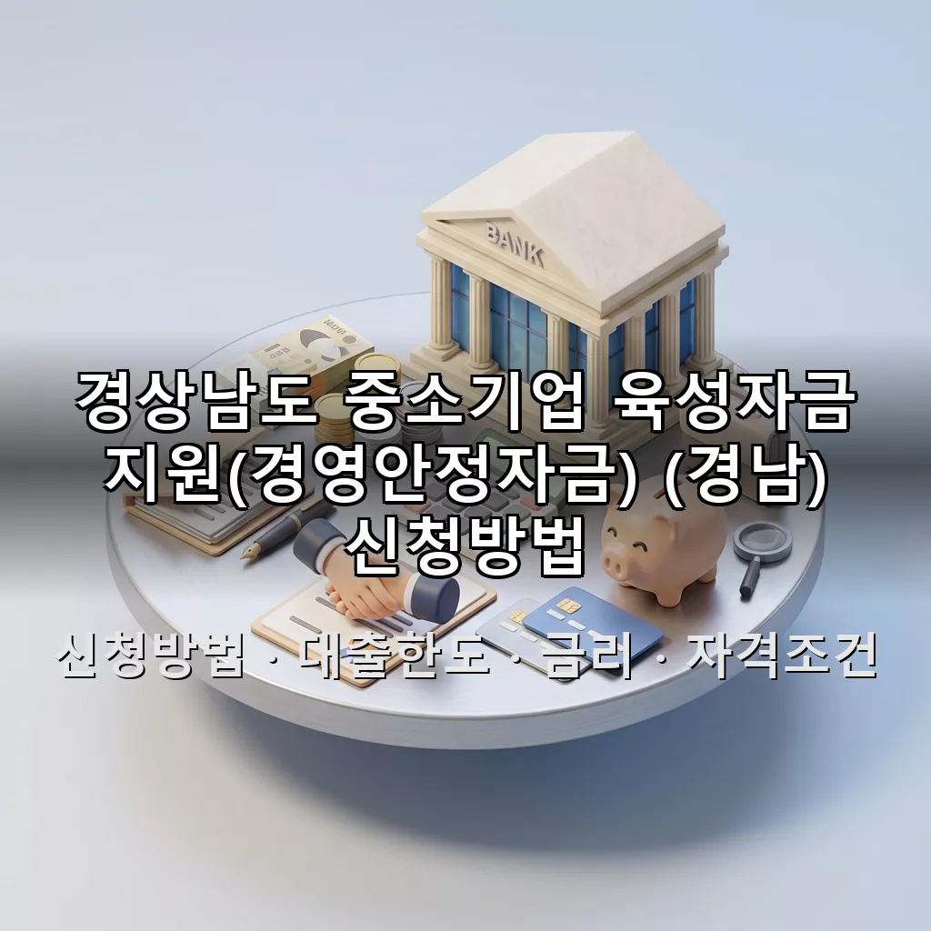 경상남도 중소기업 육성자금 지원(경영안정자금) (경남) 신청방법 대출한도 금리 자격조건 총정리
