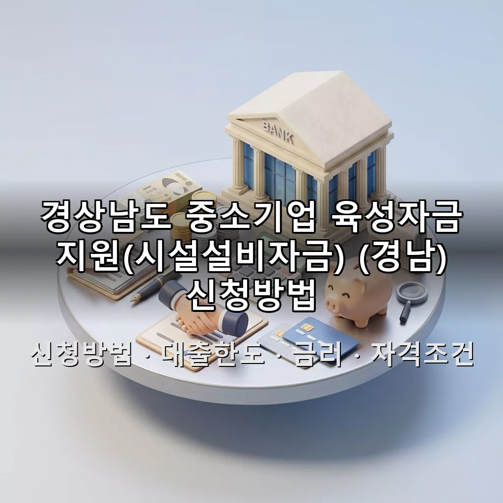 경상남도 중소기업 육성자금 지원(시설설비자금) (경남) 신청방법 대출한도 금리 자격조건 총정리