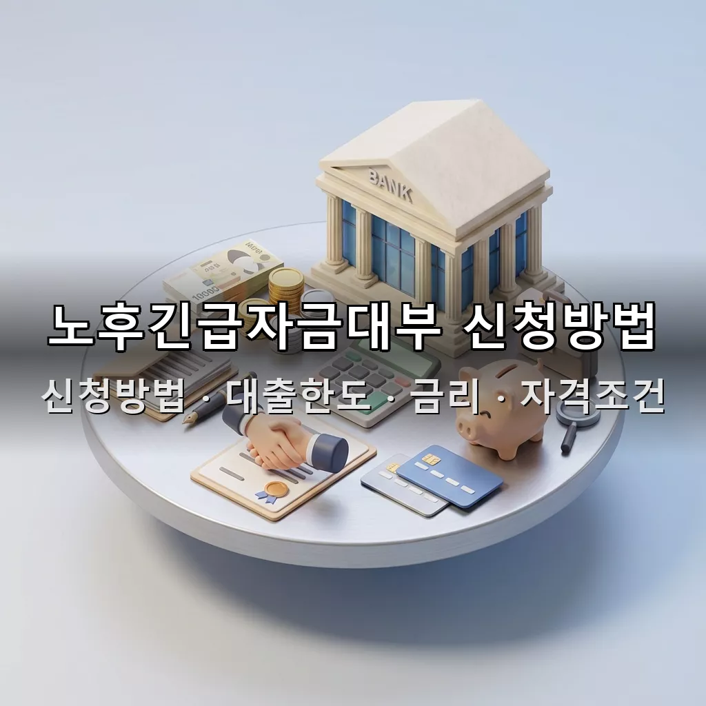 노후긴급자금대부 신청방법 대출한도 금리 자격조건 총정리