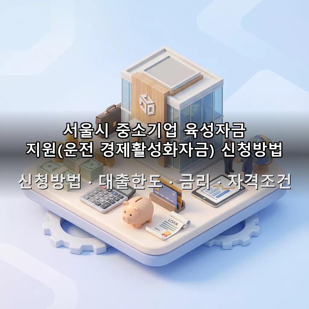 서울시 중소기업 육성자금 지원(운전 경제활성화자금) 신청방법 대출한도 금리 자격조건 총정리