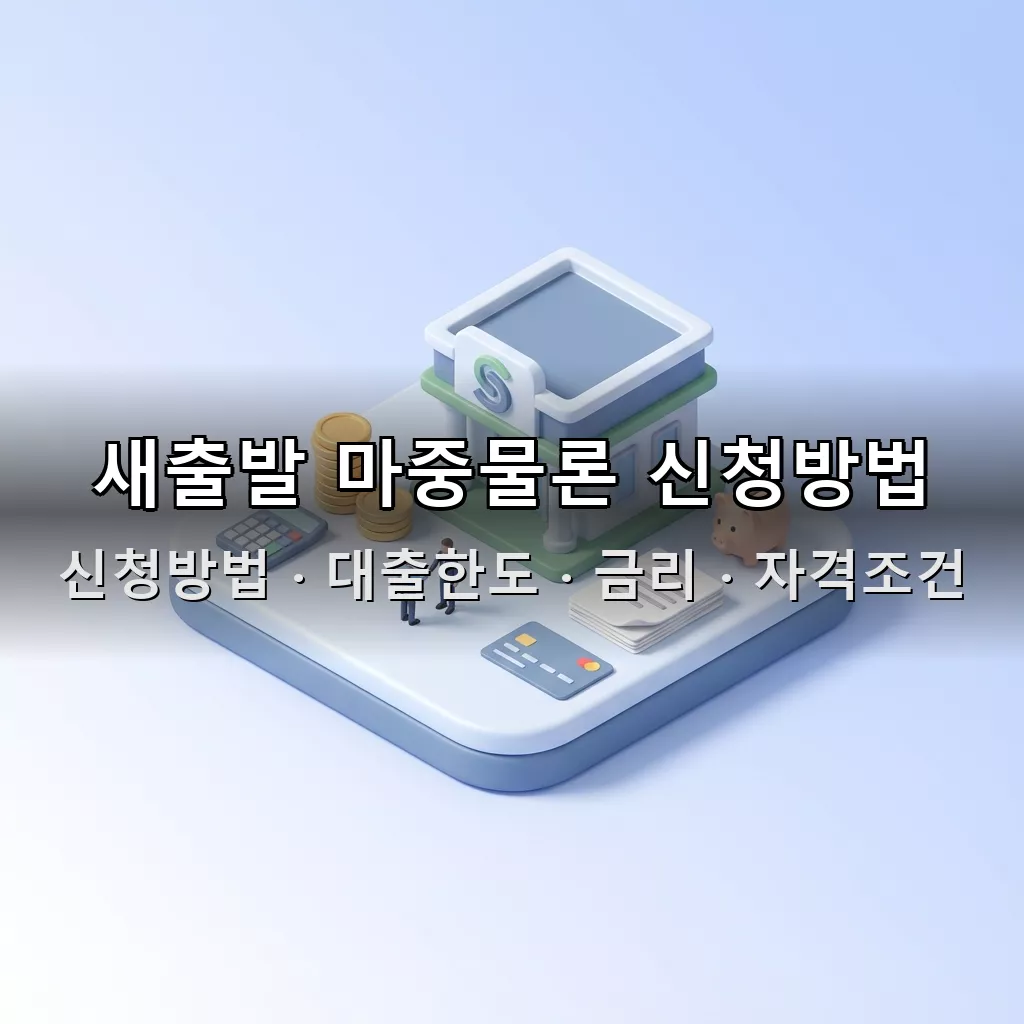 새출발 마중물론 신청방법 대출한도 금리 자격조건 총정리