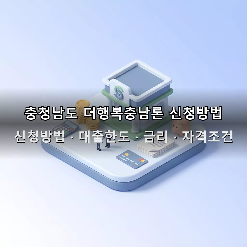 충청남도 더행복충남론 신청방법 대출한도 금리 자격조건 총정리