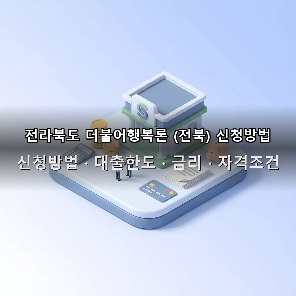 전라북도 더불어행복론 (전북) 신청방법 대출한도 금리 자격조건 총정리