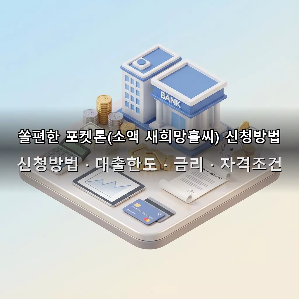 쏠편한 포켓론(소액 새희망홀씨) 신청방법 대출한도 금리 자격조건 총정리