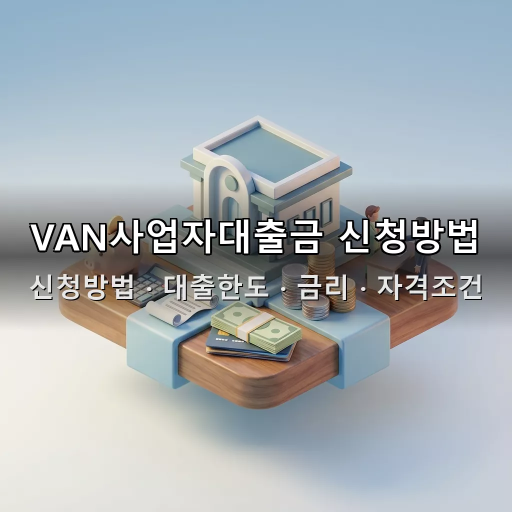 VAN사업자대출금 신청방법 대출한도 금리 자격조건 총정리