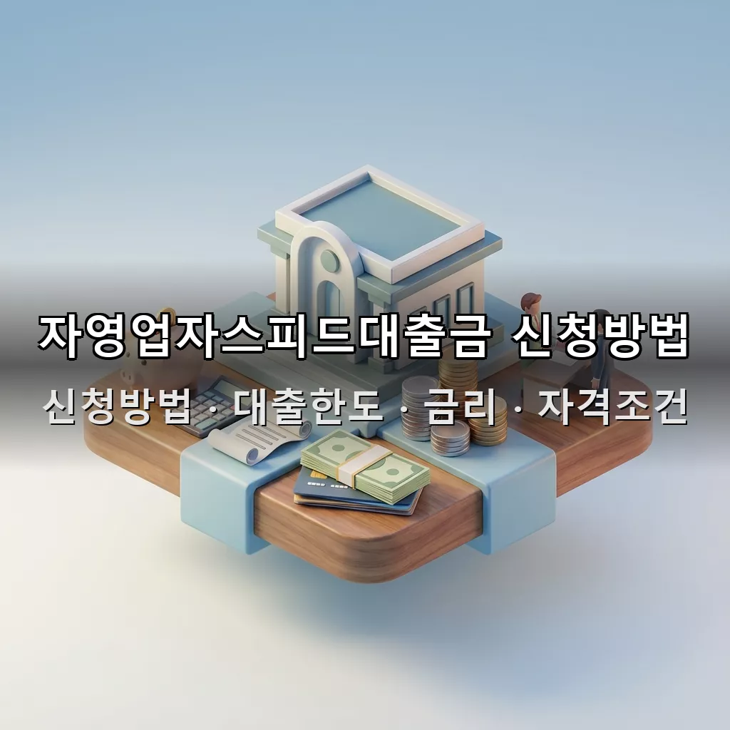 자영업자스피드대출금 신청방법 대출한도 금리 자격조건 총정리