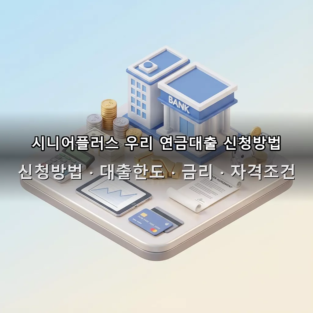 시니어플러스 우리 연금대출 신청방법 대출한도 금리 자격조건 총정리