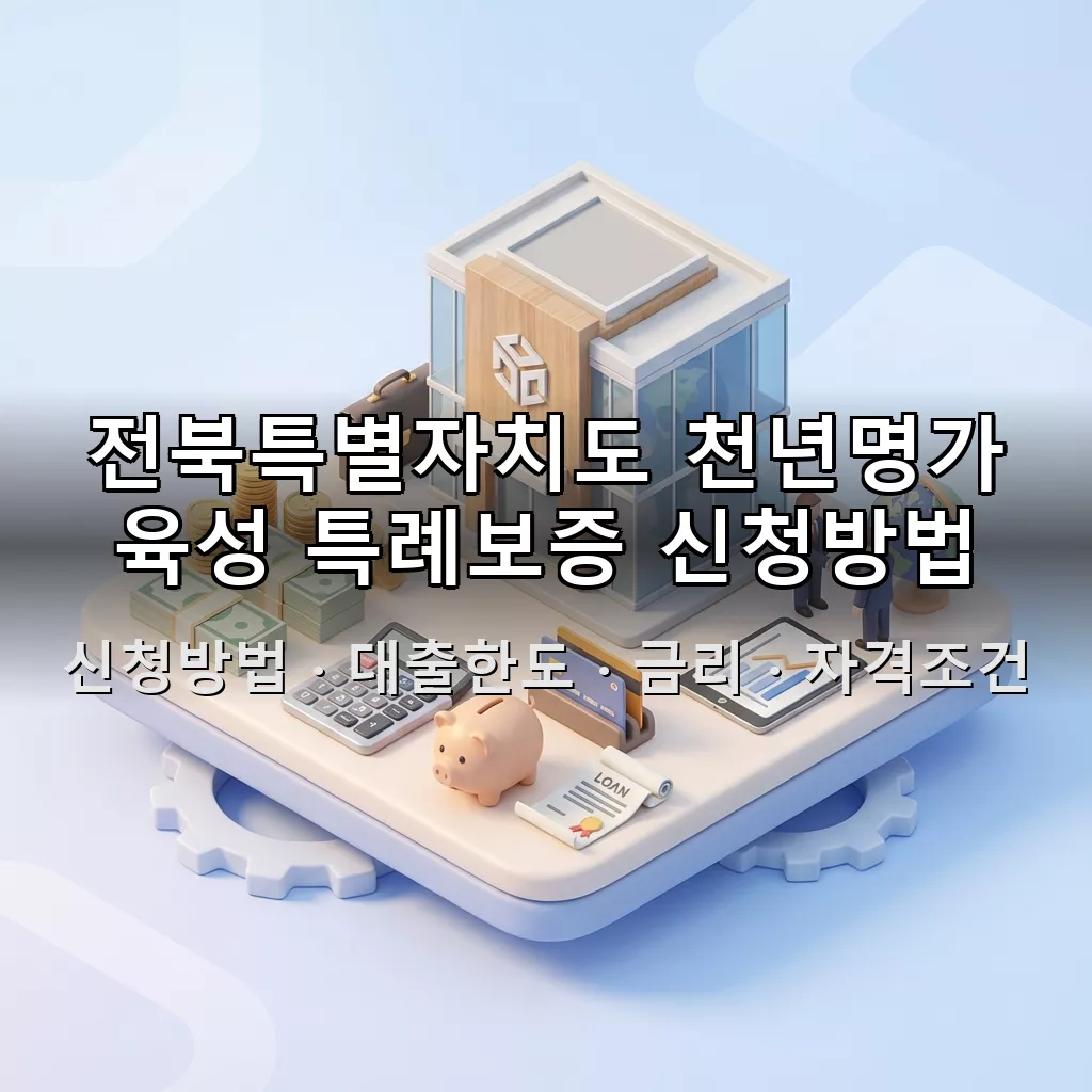 전북특별자치도 천년명가 육성 특례보증 신청방법 대출한도 금리 자격조건 총정리