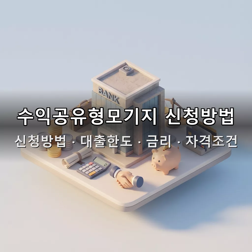 수익공유형모기지 신청방법 대출한도 금리 자격조건 총정리