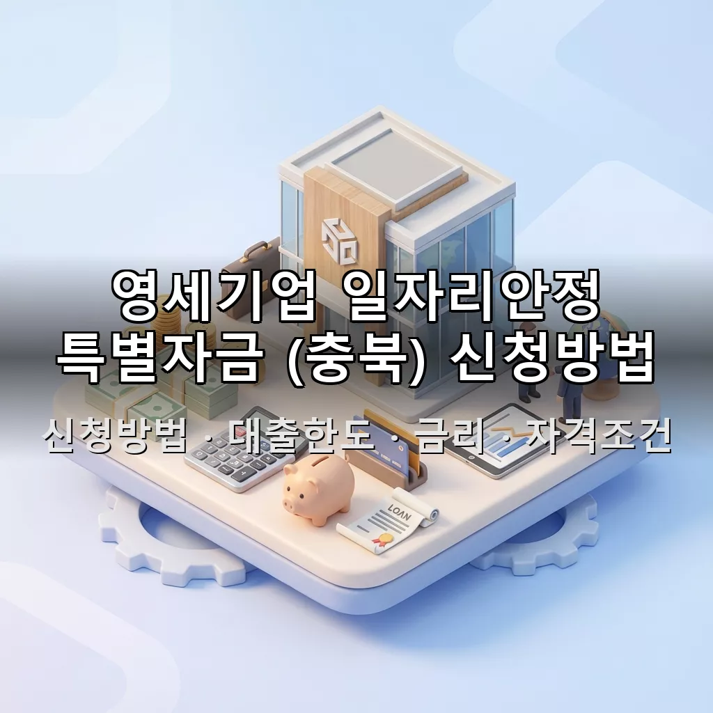 영세기업 일자리안정 특별자금 (충북) 신청방법 대출한도 금리 자격조건 총정리