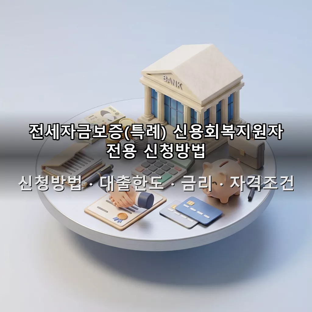 전세자금보증(특례) 신용회복지원자 전용 신청방법 대출한도 금리 자격조건 총정리