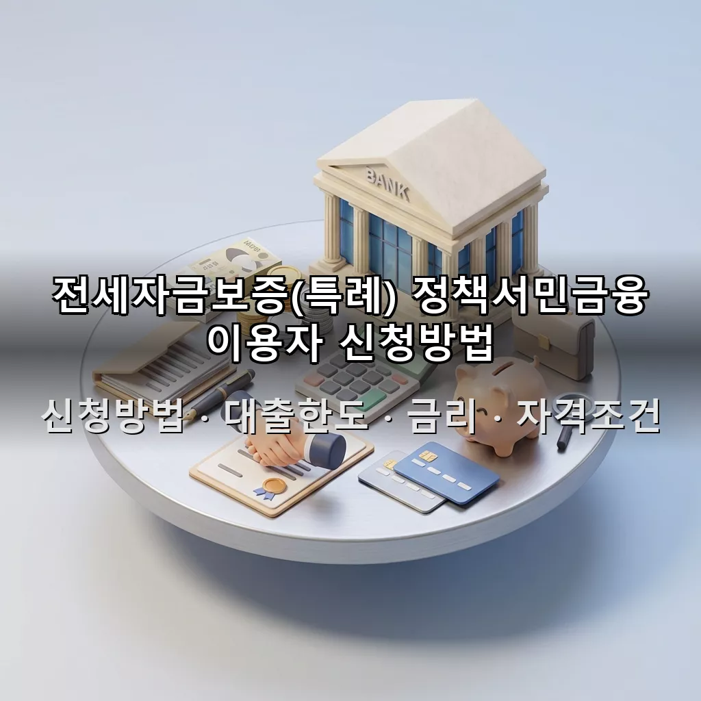 전세자금보증(특례) 정책서민금융 이용자 신청방법 대출한도 금리 자격조건 총정리