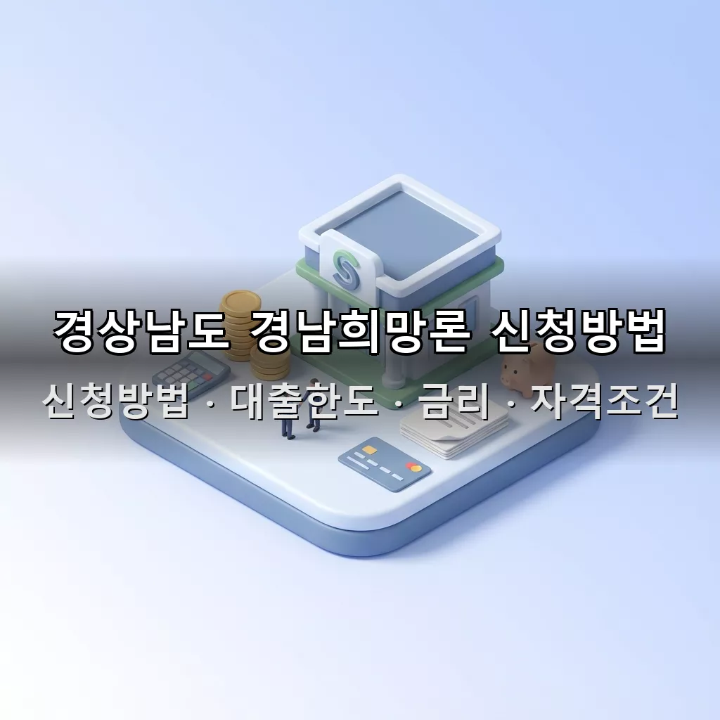 경상남도 경남희망론 신청방법 대출한도 금리 자격조건 총정리