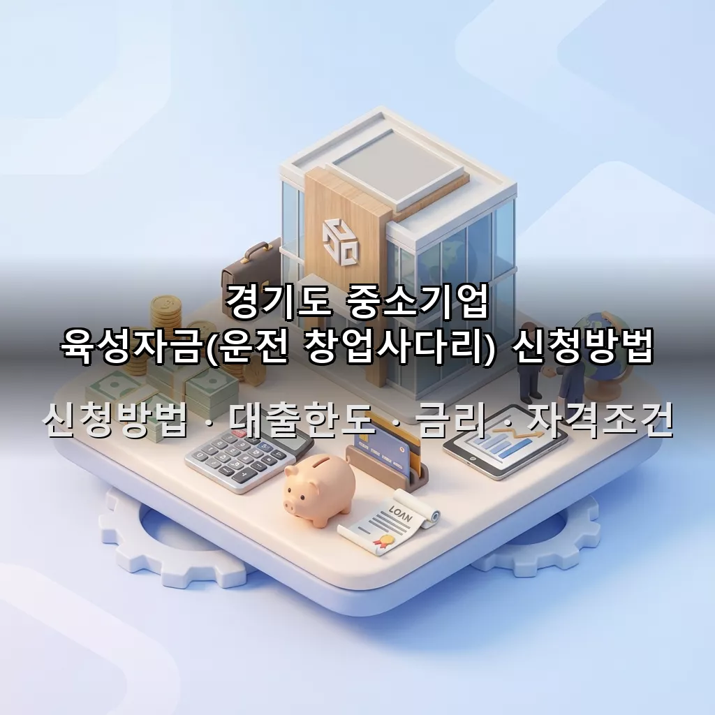 경기도 중소기업 육성자금(운전 창업사다리) 신청방법 대출한도 금리 자격조건 총정리